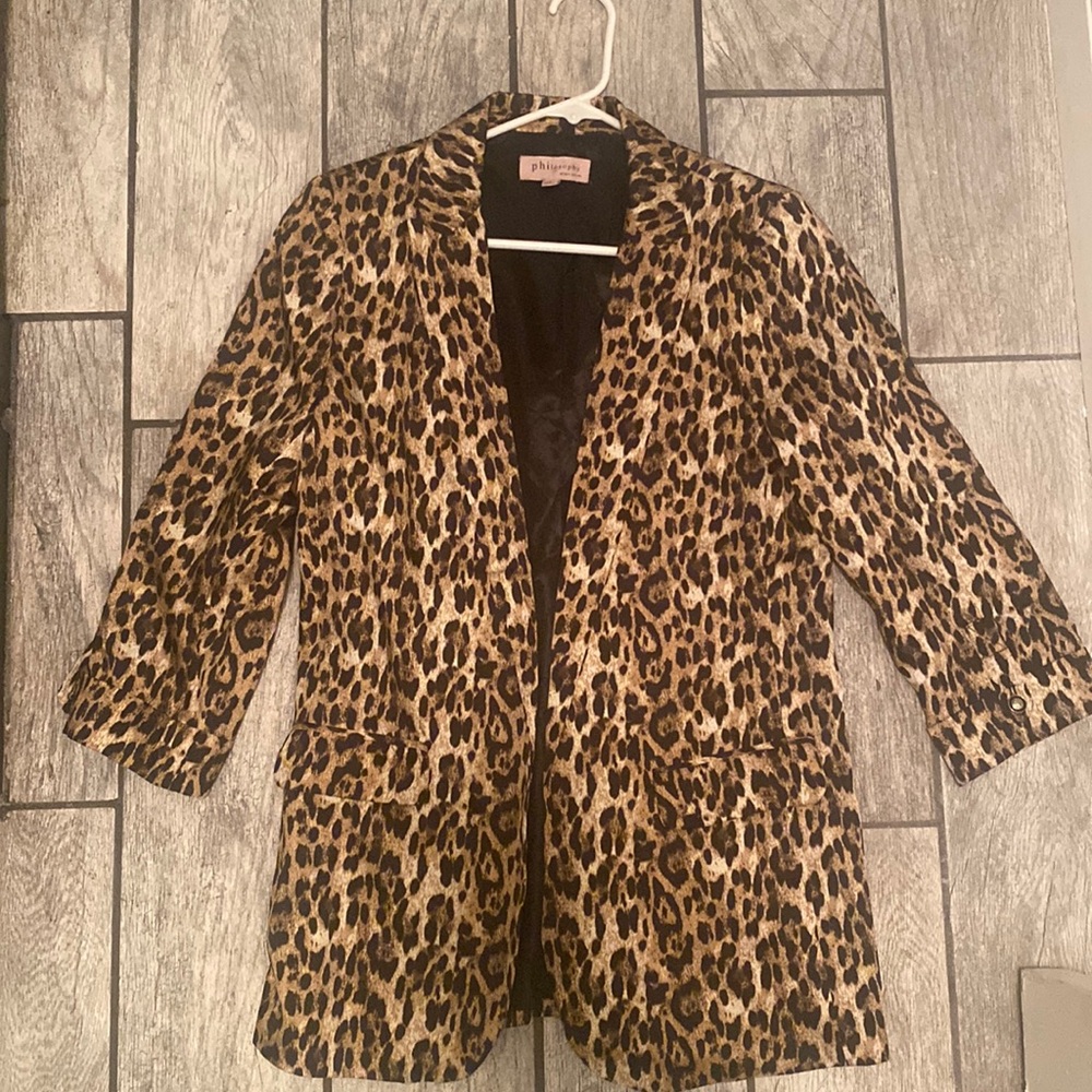 Philosophy leopard cheetah blazer